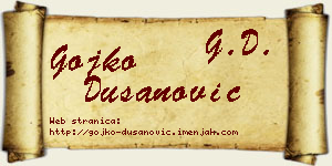 Gojko Dušanović vizit kartica